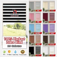 𝗭𝗘𝗕𝗥𝗔 𝗕𝗟𝗜𝗡𝗗 BLACK / Bidai Zebra Moden/ Zebra Blind/Bidai Tingkap / ROLLER BLINDS PREMIUM Zebra Blind