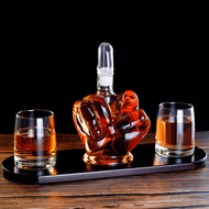 Retro Whiskey Wine Container Creative Shape Glass Wine Dispenser Whiskey Bottle Wine Glass Middle Fi