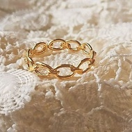 Large 1 Gram Light Gold Chain Ring Cincin Emas