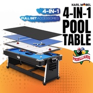 Pool Table 4 in 1 Meja Pool American billiard Snooker set air hockey meja pingpong murah multi purpo