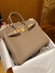 [New] Hermes Birkin 25 大象灰金扣