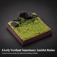 1/64 Scale Diorama Base Square Grassy Diorama Base