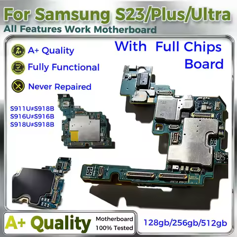 Plate Logic Main Board For Samsung Galaxy S23 S911U S911B S23 Ultra S918U S918B S23Plus S916B/U Moth