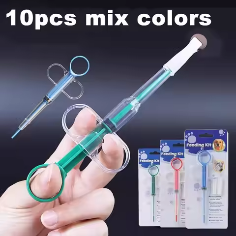 10PCS Pet Dog Cat Puppy Feeding Devices Needle Tablet Pill Guns Piller Push Dispenser Medicine Water