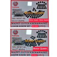 SCREW SKRU BOLT SET COVER ENGINE ENJIN YAMAHA 125 125Z 125ZR Y125 Y125Z Y125ZR SCREW MAGNET COVER + 