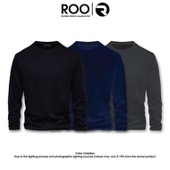 ROO Unisex Microfiber Interlock Long Sleeve Plain Round Neck T-Shirt