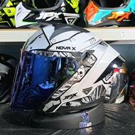 JPX NOVA X V2 HELMET N2 ULTRABOTS HALF FACE DOUBLE VISOR ORIGINAL SNI DOT