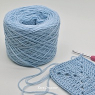 Benang Kait Blue Yarn Crochet Wool Yarn Linen Style Crochet Yarn for Bag Thick Yarn Knitting Yarn Ha