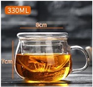 EZY4LIFE Glass Tea Mugs Glass Tea Cup with Infuser and Lid for Tea Steeping at Home and Office