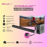 VF Hyperbar 600 BTRW 240W Soundbar with 6.5" Wireless SubWoofer Karaoke Bluetooth TV Speaker Audio P