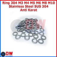 Ring Plat 304 M3 M4 M5 M6 M8 M10 Stainless SUS304 SS 304 Anti Karat