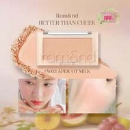Romand BETTER THAN CHEEK W03 Apricot Milk 4g/0.14oz, Soft Velvet Matte Texture, Oil Control Comforta