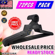 PlatMart - [READY STOCK] 72 PCS PP PLASTIC CLOTHES HANGER (BLACK) 64-019-72-BLK