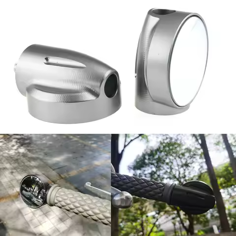 Motorcycle Rearview Round Handlebar Bar End Rear View Side Mirrors For Vespa GTS GTV LX PX Super Spo