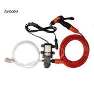 turbobo Portable 70W 130PSI 12V High Pressure Self-Priming Car Wash Pump Cleaning Tool
