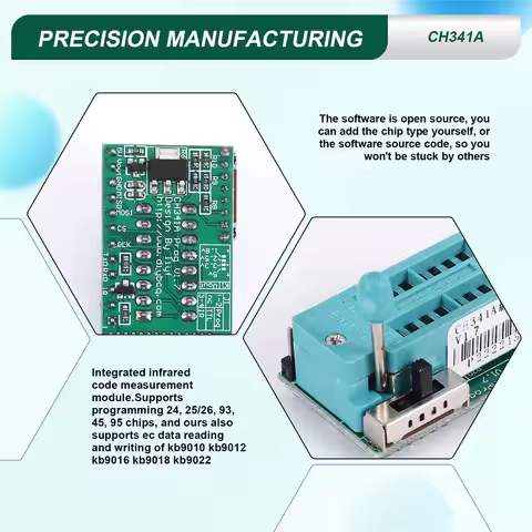 BAAE Ch341A Programmer V1.7 1.8V Level Shift W25Q64Fw W25Q128Fw Gd25Lq64