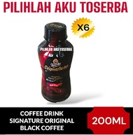 Kopi Kapal Api ( Coffee Drink ) Signature Original Black Kemasan Botol- ( HARGA 6 BOTOL )