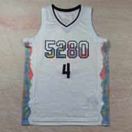 Nuggets4No.4#Weishao25Style White5280Digital City Edition Jersey Heat Pressed Basketball Uniform