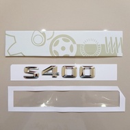 3D Emblem Logo Letter S400 Mercedes S 400 CHROME Badgebenz