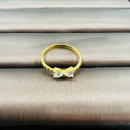 22k / 916 Gold Ribbon Zirconia Ring