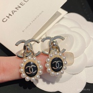 Round Pearl Earrings Lock Elements Temperament RAB4
