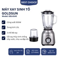 Goldsun GBL4140 blender, 500W capacity, 2 high-quality glass blenders, 6-blade stainless steel blade