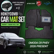 【JC9PHEV-3P】EV WORLD JAECOO OMODA C9 PHEV Car Floor Mat JAECOO OMODA C9 PHEV Honey Comb Car Carpet (