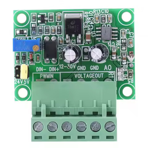 Hot 1-3KHZ 0-10V PWM to Voltage Converter Module Digital Analog Board Voltage Converter Conversion T