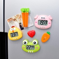 可愛磁性計時器電子冰箱貼創意小雞青蛙豬磁貼裝飾多功能定時響聲