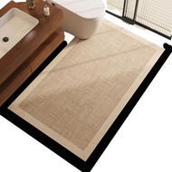 Diatomaceous Earth Bath Mat Super Absorbent Quick Dry Non-Slip Slim Design accommodates Under Door B