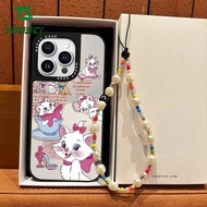 TOOSCI Fashion Bowknot Mary Cat Mirror Phone Case + Chain For Samsung A23 F23 A24 A25 Samsung A31 A3