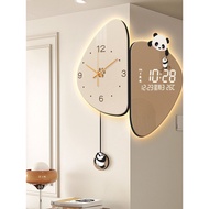 Panda Corner Wall Clock Living Room Corner Double-Sided Electronic Clock 2025 New Style Corner Clock