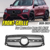 For Mercedes Benz GLB X247 GLB250 GLB200 2020-2023 Front Chrome Silver GTR Style Racing Grille, Car 