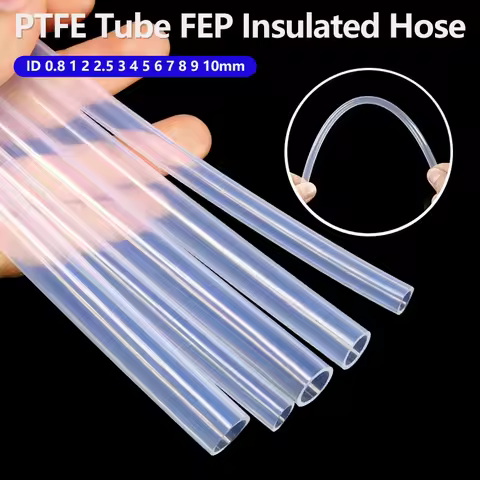 3/5m Transparent PTFE Tube ID 0.8 1 2 2.5 3 4 5 6 7 8 9 10mm FEP Insulated Hose Extruder J-head Rigi