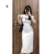 🍒🍒🍒váy body thêu MIUMIU DẠNG THIẾT KẾ NHÚNG ĐẦM SUÔNG PC