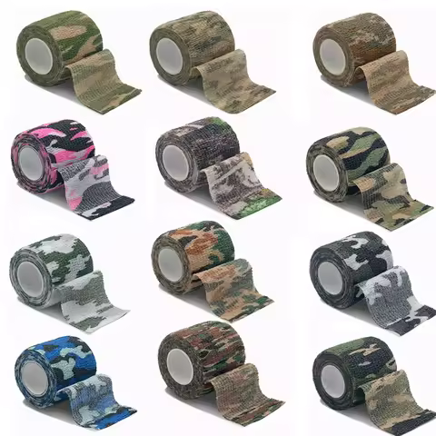 1 Roll 5*450cm Disposable Self-adhesive Flex Elastic Camouflage Bandage Tattoo Handle Grip Tube Wrap