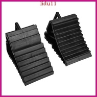LID Solid Heavy Duty Plastic Wheel Chocks 2 Packs Wheel Stoppers for Car Travel Trailers RVs and Tru