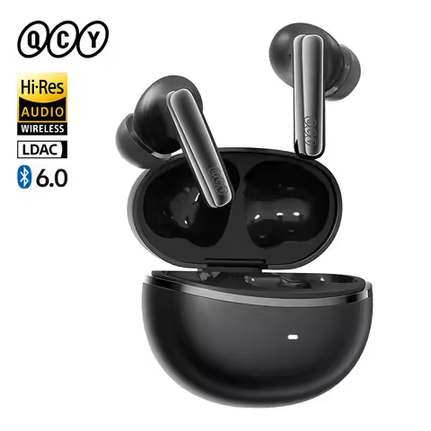 QCY Melobuds N70 Bluetooth 6.0 Wireless Earbud Hi-Res Audio with LDAC Adaptive ANC Earphone 6 Mic in