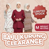 [CLEARANCE SIZE M] ZOE ARISAH Baju Kurung Raya Floral Printed Plain Muslimah Raya Kedah Pahang Murah