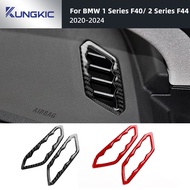 KUNGKIC Soft Carbon Fiber For BMW F40 F44 Instrument Panel Side Air Outlet Frame Sticker Interior Ac