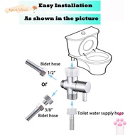 EUCALYTUSMY Bidet T Adapter, Chrome  Shut- Valve 3-Way T Valve, Premium Solid Brass Durable Brass T 