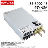3000W 48V Power Supply 0-48V Adjustable Power 48VDC AC-DC 0-5V Analog Signal Control SE-3000-48 Powe