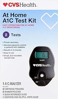 CVS A1C At Home Test Kit, Home Use Monitoring of Glycemic Control, Easy Operation for at home A1C Mo