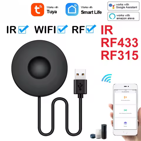 Tuya Smart WiFi RF IR Universal Remote Control for Air Conditioner All TV LG TV Compatible with Alex