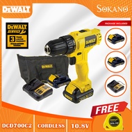 DEWALT DCD700C2 Cordless 10mm Drill Driver 10.8V