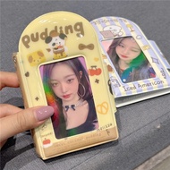 New Ins Cream Brulee Puppy Cafe Card Book 3-inch Photo Album with 32 slots, PP material, reverse but