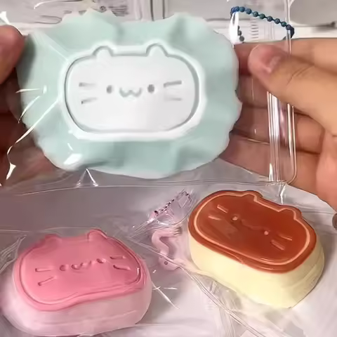 Pudding Cat Mochi Squishy Squeeze Stress Relief Toys Cheese Kitty Squishy Tabas Stress Ball Vent Toy