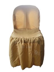 Beige Monoblock Chair Seat Cover For Parties