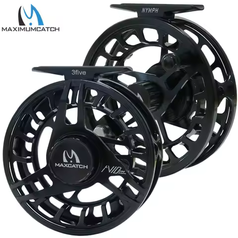 Maximumcatch AVID PRO Nymph Fly Reel 3/5WT Full Frame CNC Machined Aluminum Large Arbor Fly Fishing 