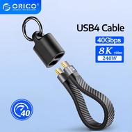 ORICO Thunderbolt 5/4/3 40Gbps USB4 Cable Type C to C PD 240W Fast charging Cable 8K@60Hz for egpu S